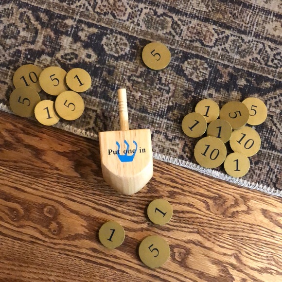 Pottery Barn Kids Other - Pottery Barn Kids Wooden Dreidel Set